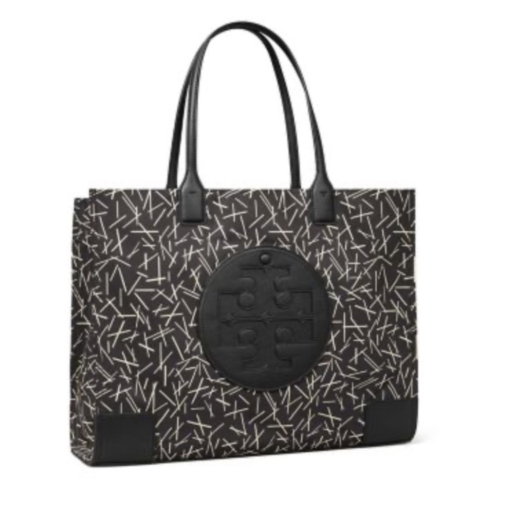 Tory Burch Ella printed tote (Black matchsticks) - Picture 8 of 13
